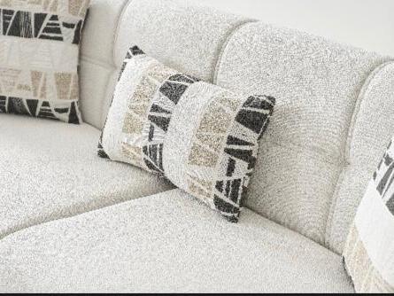 ROSE SOFA BED 3+2 or 3+2+1 seater Cream & Dark Grey Fixed Arms Modern Design Comfortable Seating & Sleeping Solution for Living Rooms Bedrooms Guest Rooms
