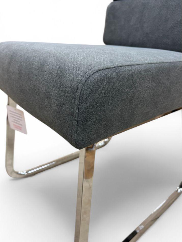 Elegant Grey Dining Chair - Simple Design with Armless Feature for Versatile Use in Any Home