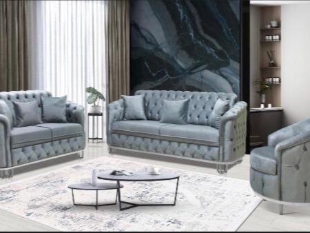 ALMIRA 3+2 or 3+2+1 SEATER SOFA AVAILABLE IN GREY,BLUE,MINK,BLACK & CREAM COLOURS