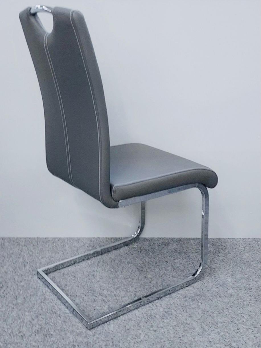 LEATHER DINING CHAIR AVAILABLE IN 3 COLOURS WHITE,GREY&CAPUCCINO