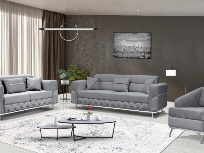 PARMA 3+2 or 3+2+1 SEATER SOFA AVAILABLE IN GREY,BLACK & CREAM COLOURS