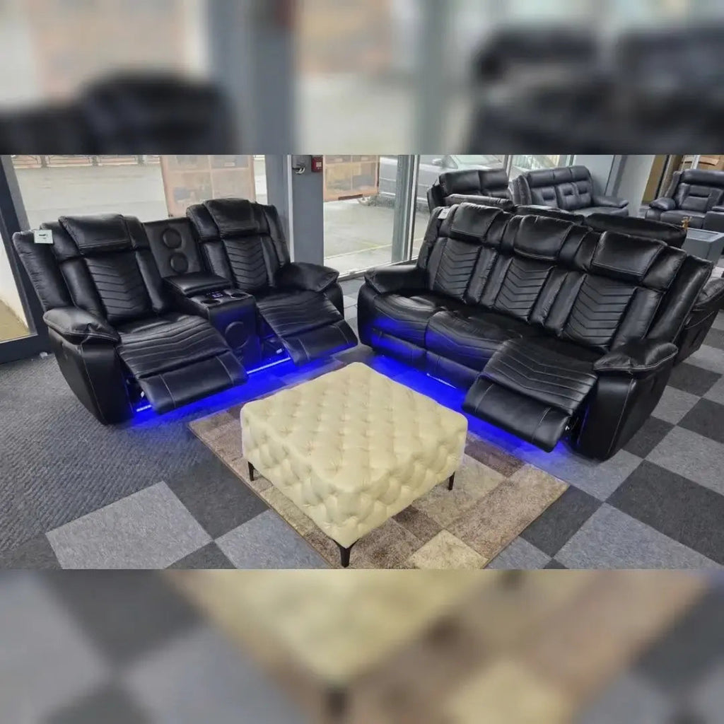 Michigan Leather 3+2 Seater Sofa