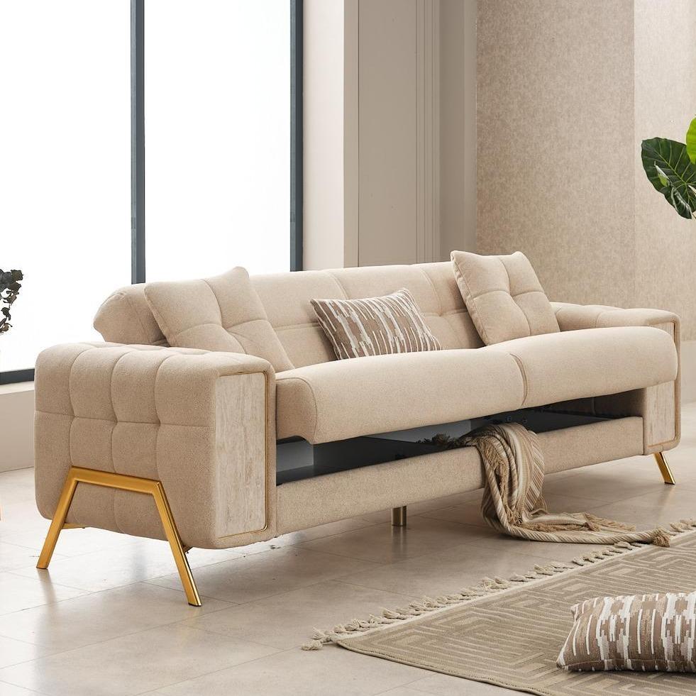 3+2 seater sofa bed in velvet