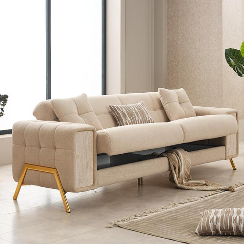 3+2 seater sofa bed in velvet