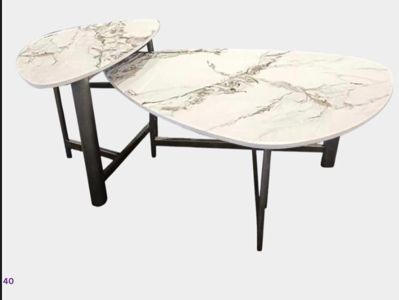 Cascade coffee table and side table available in white & black colour