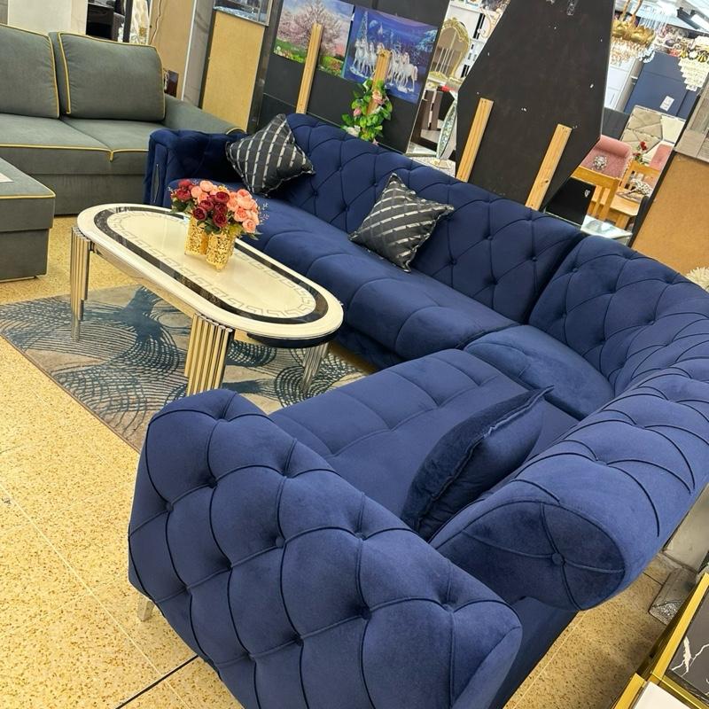 FONTANA CORNER SOFA BLUE WITH STORAGE - UNIVERSAL ( RIGHT HAND OR LEFT HAND ANYTIME )- MORE COLOURS AVAILABLEE