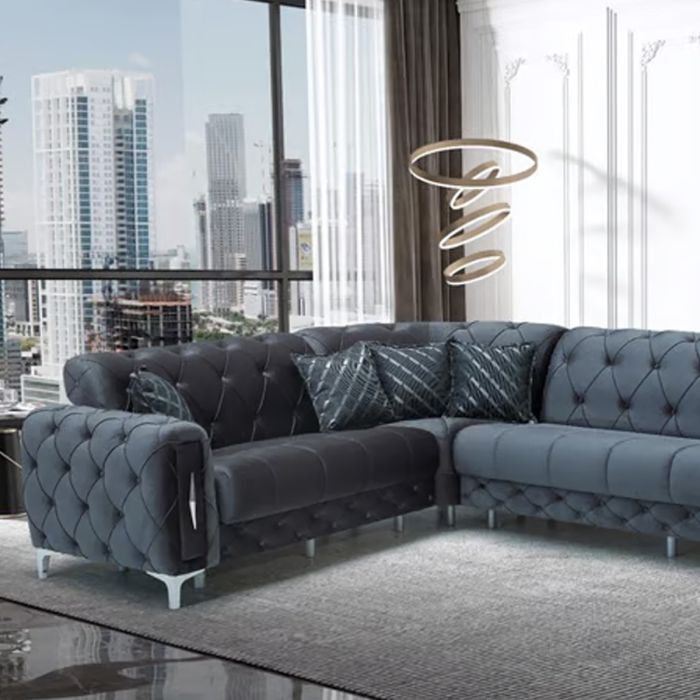 Fortana Luxe Velvet Corner Sofabed