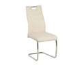 DEMANDO LEATHER DINING CHAIRS AVAILABLE IN 2 COLOURS CREAM & GREY