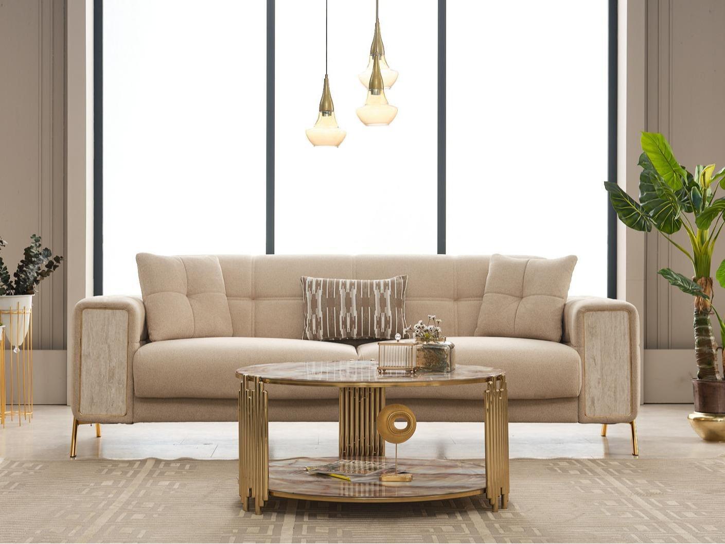 3+2 seater sofa bed in velvet