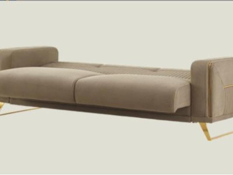 ASTERA SOFA BED 3+2 or 3+2+1  SEATER SUITABLE FOR LIVING AND DINING ROOM Gold Legs Modern Design