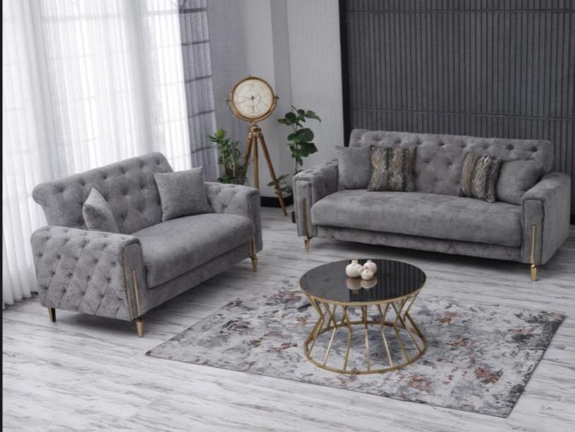 PRAG 3+2 or 3+2+1  SEATER SOFA AVAILABLE IN CREAM & GREY COLOUR MODERN DESIGN
