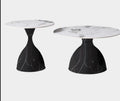 Mirage Ceramic Coffee Table Set in Black & White Modern Design for Living & Dining Room Contemporary Style