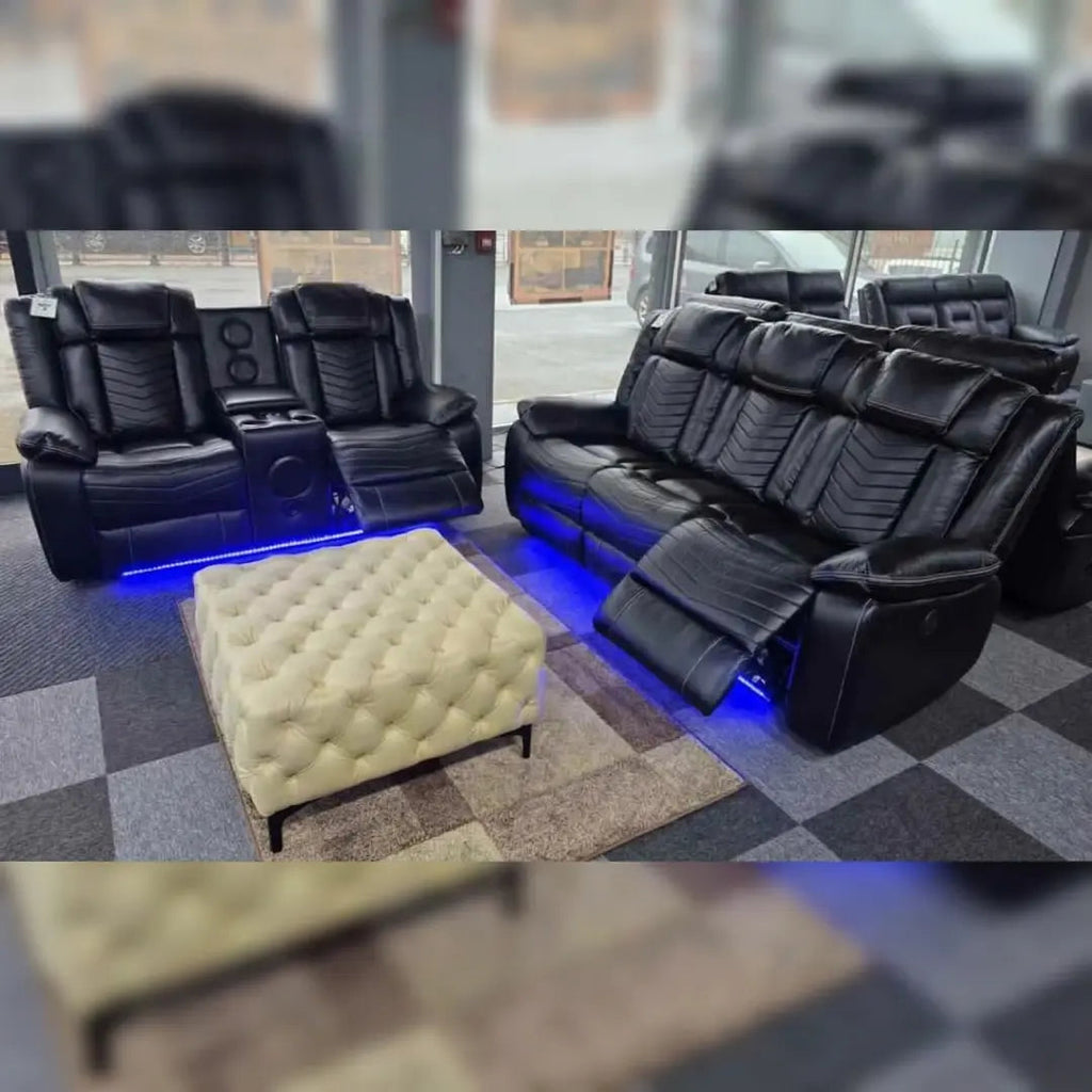 Michigan Leather 3+2 Seater Sofa