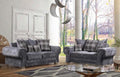VERONA FABRIC SUITE 3+2+1 & CORNER SOFA in Grey Color - Elegant Modern Living Space Furniture Set