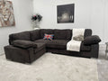 Ascot Linen Grey Corner Sofa - Fixed Arms, Modern Grey Linen Finish, Space-Saving Design, Versatile Living Room Furniture