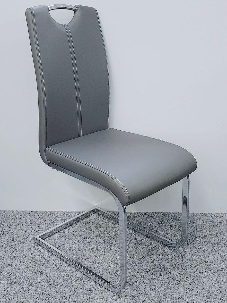 LEATHER DINING CHAIR AVAILABLE IN 3 COLOURS WHITE,GREY&CAPUCCINO