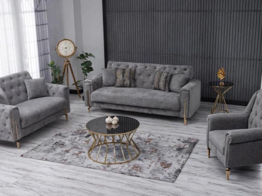 PRAG 3+2 or 3+2+1  SEATER SOFA AVAILABLE IN CREAM & GREY COLOUR MODERN DESIGN