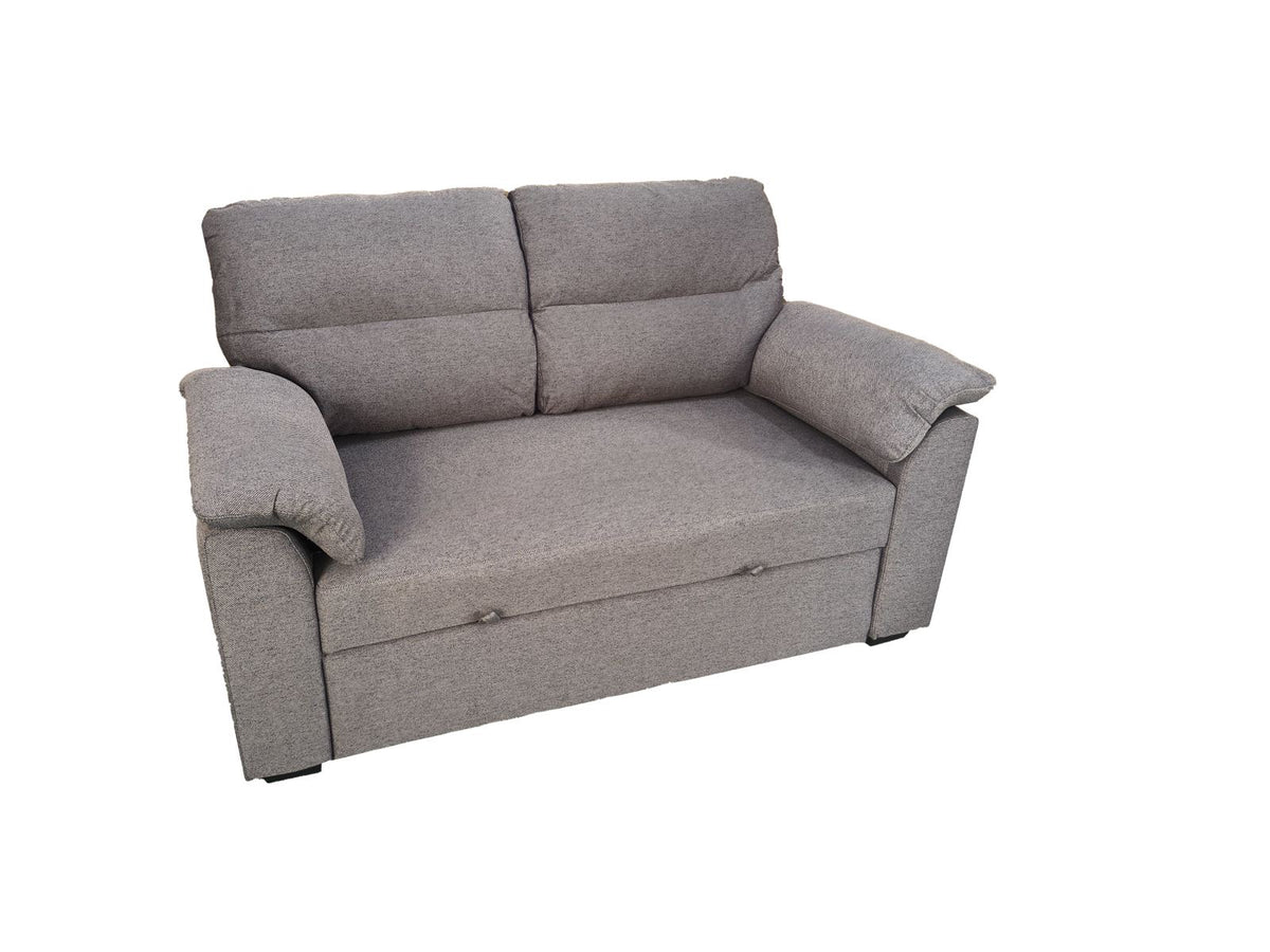 Numbo 2 Seater Sofa Bed in Nice Fabric with Fixed Arms Good Quality Construction for Comfortable Seating in Small Spaces