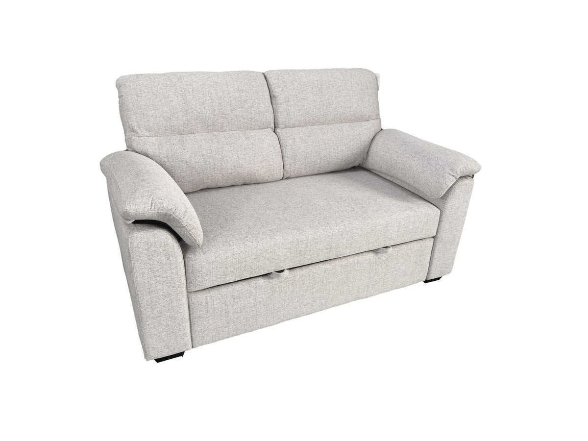 Numbo 2 Seater Sofa Bed in Nice Fabric with Fixed Arms Good Quality Construction for Comfortable Seating in Small Spaces