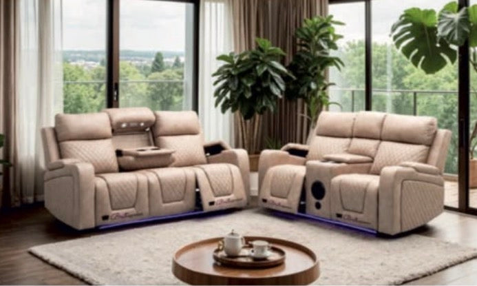 Florida Tech Leather Electric Recliner 3+2 & 3+2+1 Seater Sofa