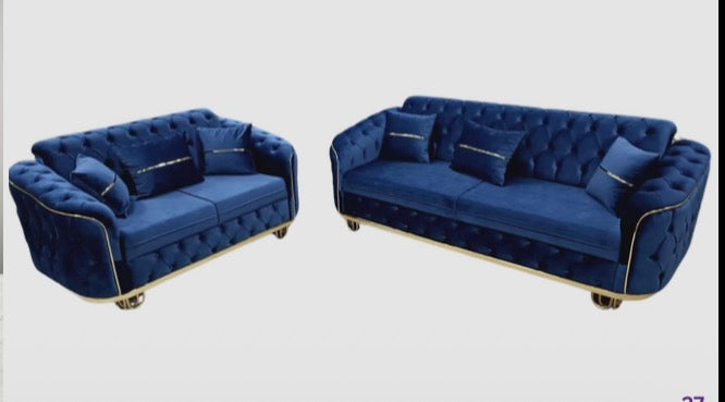 ALMIRA 3+2 or 3+2+1 SEATER SOFA AVAILABLE IN GREY,BLUE,MINK,BLACK & CREAM COLOURS