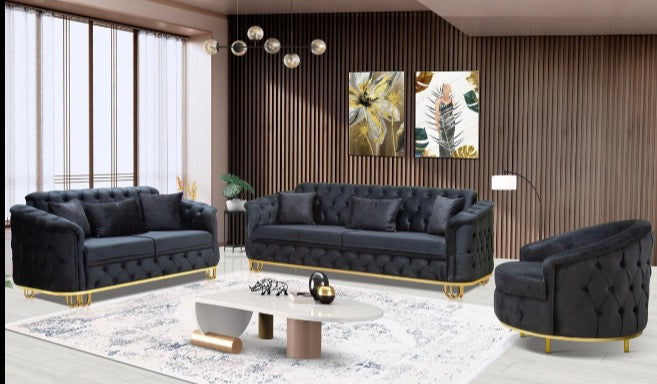 ALMIRA 3+2 or 3+2+1 SEATER SOFA AVAILABLE IN GREY,BLUE,MINK,BLACK & CREAM COLOURS
