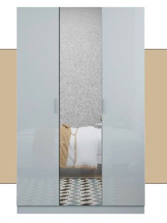 Derby Glossy Wardrobe in Grey , Black , White , Dark Grey Modern look for bedroom