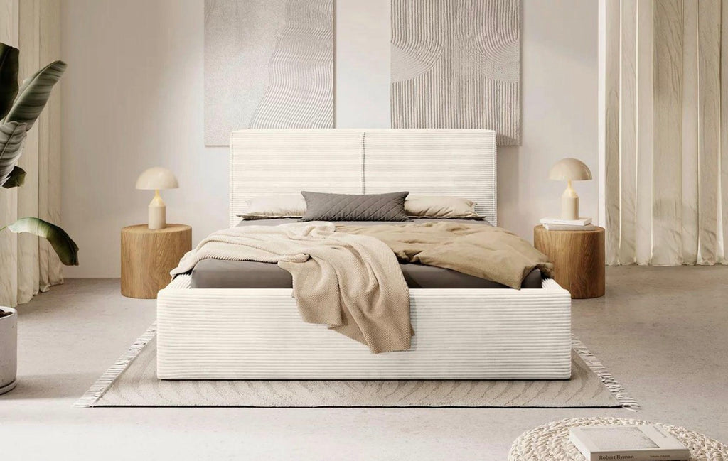Modern Lift-Up Storage Bed Frame with Gas Lift Mechanism for Easy Access and Enhanced Storage Space in Versatile Design
