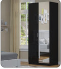 Derby Glossy  Wardrobe in Black , White , Grey , Dark Grey Colours