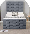 Mounty Bed Solid MDF Top & Floor with MDF Board - Sturdy Construction, Flat Surface, Double & King Sizes, Velvet Material, Comfortable Sleep