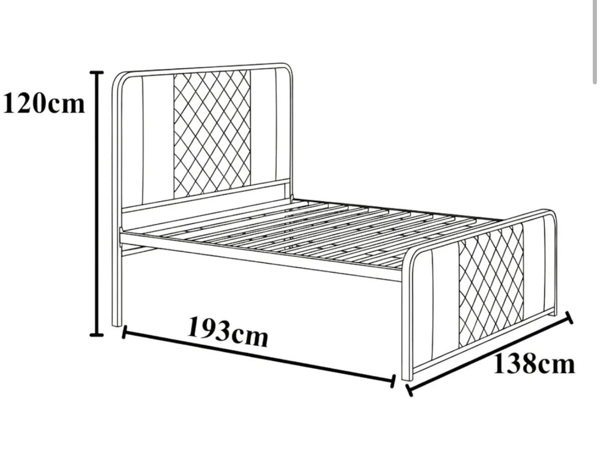 LED Bed Linen Fabric with Integrated Speaker & USB Charging in Headboard Storage Metal Ottoman Extra-strong Rods under Slats for Enhanced Lighting Ambiance and Convenience