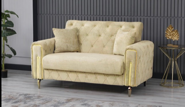 PRAG 3+2 or 3+2+1  SEATER SOFA IN CREAM & GREY COLOUR