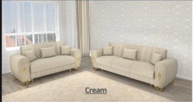 Sienna 3+2 Seater Sofa Set - LED Light , Full Memory Foam , Under Storage , Metal Legs , Roll Over Bed