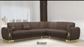 Avora Corner Sofa Set - LED Light , Roll Over Bed , Under Storage , Full Memory Foam , Metal Legs