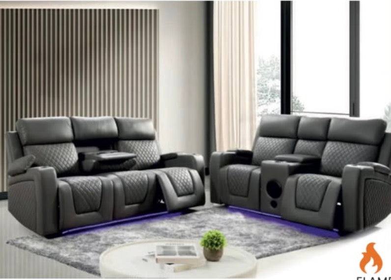 Florida Tech Leather Electric Recliner 3+2 & 3+2+1 Seater Sofa