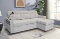 MODORA CORNER SOFA BED WITH STORAGE Cream Grey Colour