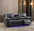 Saira Chaise Suite Manual Recliner 3+2 Seater Sofa Set in Grey Color