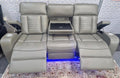 TUACN Leather 3+2 Seater Sofa Set  , electric recliners with wireless charging and USB port for charging, cupholder, cuisine Matic sofas with LED lights