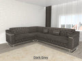 Ruby Corner Sofa - LED Light , Under Storage , Metal Legs , Roll Over Bed , Full Memory Foam