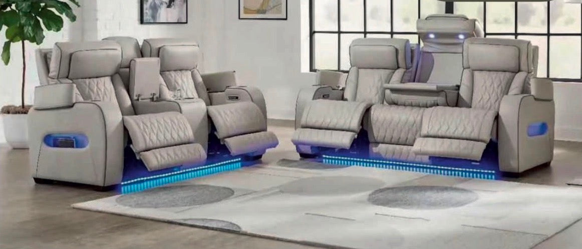 Osman Entertainment Electric Recliner Leather 3+2 Seater Sofa