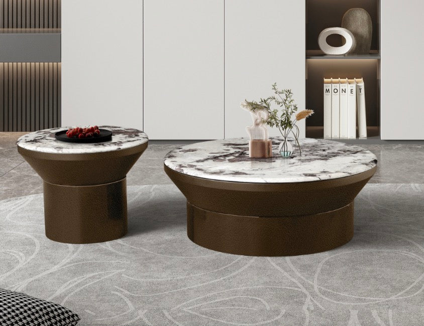 Luna Marble Coffee Table Set