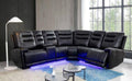 Halifax Electric Corner Recliner Sofa , Power Recliner , Storage Box , Cupholders , Led Lights , USB/type c charger  port x2