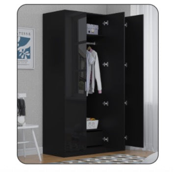 Derby Glossy Wardrobe in Grey , Black , White , Dark Grey Modern look for bedroom