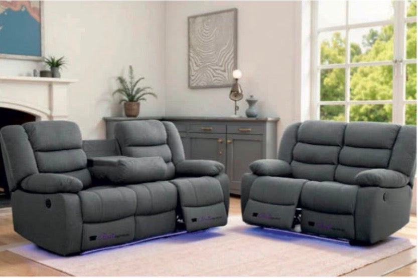 Sorrento Fabric Electric Recliner 3+2 Seater Sofa