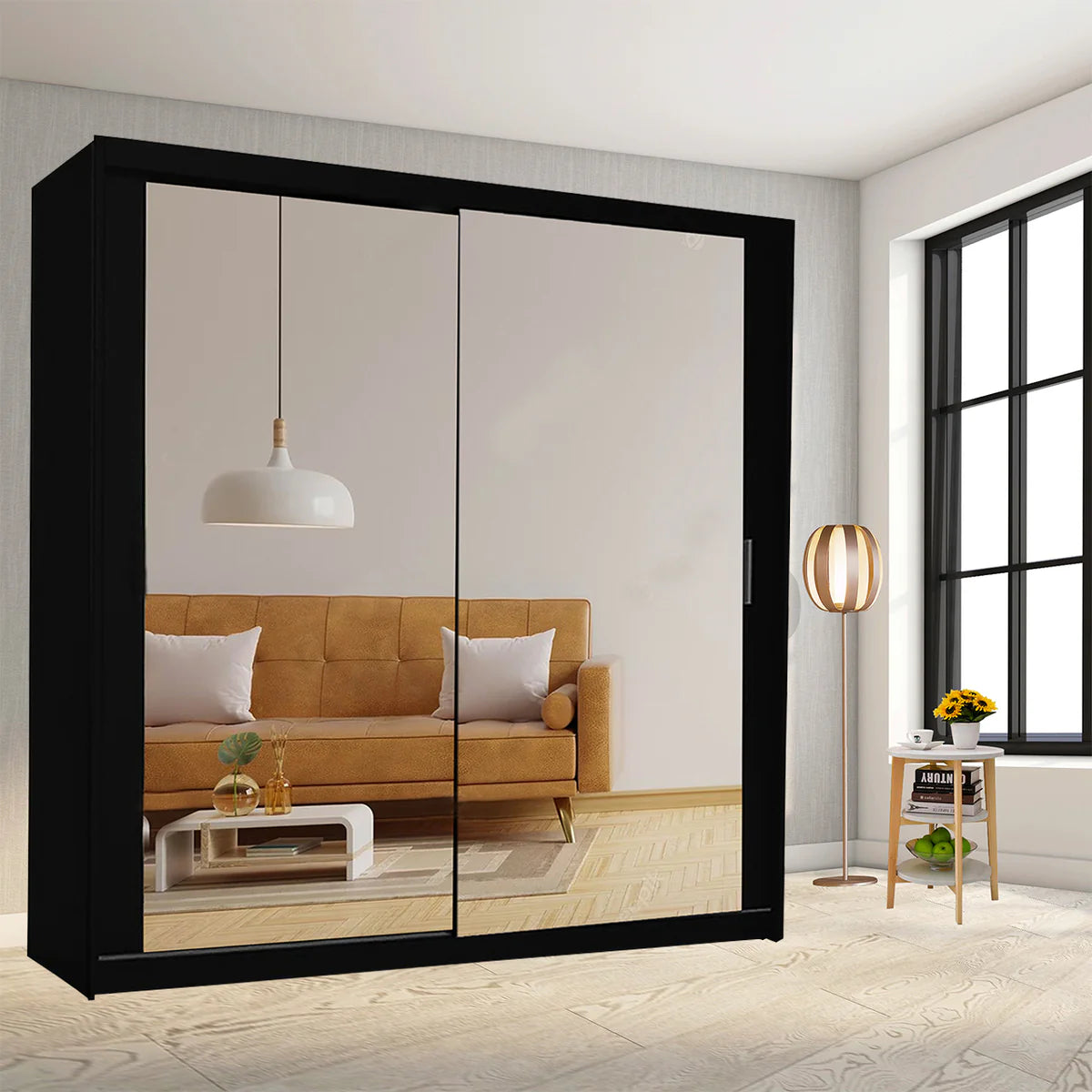 Chicagao Sliding Door Wardrobe - Modern Design for Easy Access & Stylish Storage Solution - Ideal for Organizing Clothes and Accessories