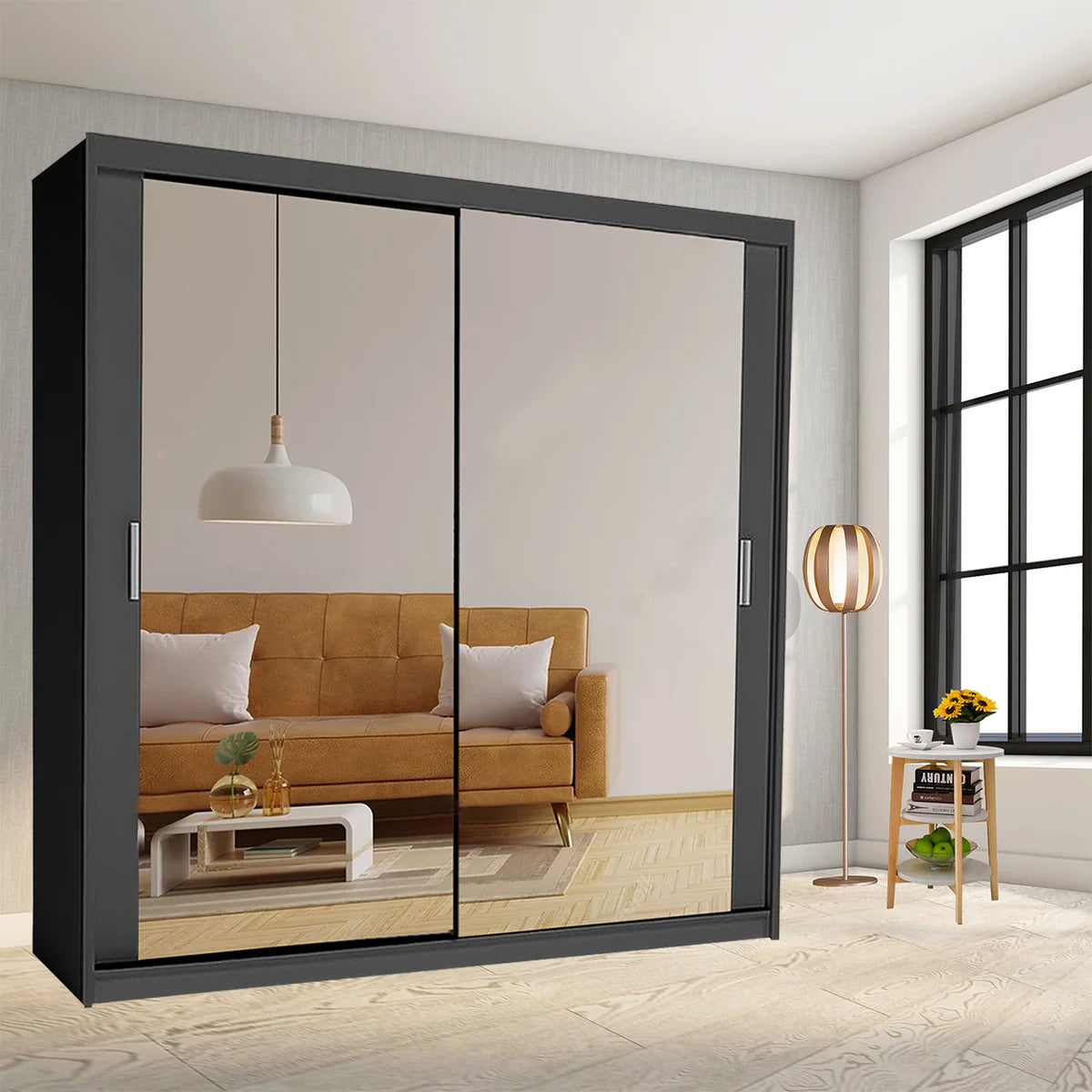 Chicagao Sliding Door Wardrobe - Modern Design for Easy Access & Stylish Storage Solution - Ideal for Organizing Clothes and Accessories