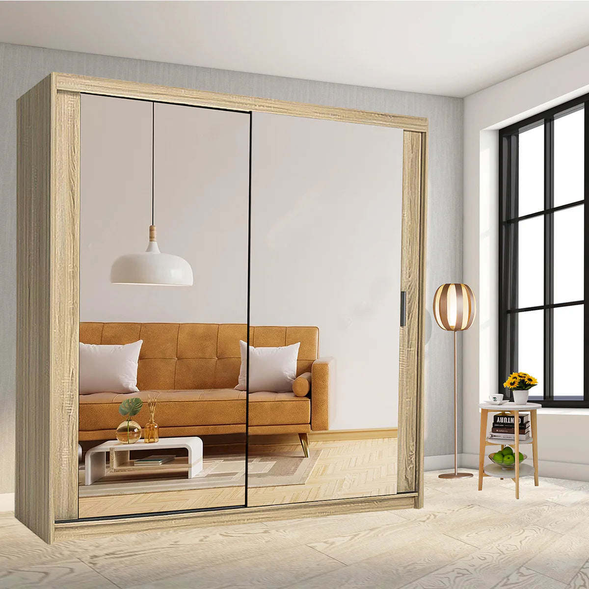 Chicagao Sliding Door Wardrobe - Modern Design for Easy Access & Stylish Storage Solution - Ideal for Organizing Clothes and Accessories
