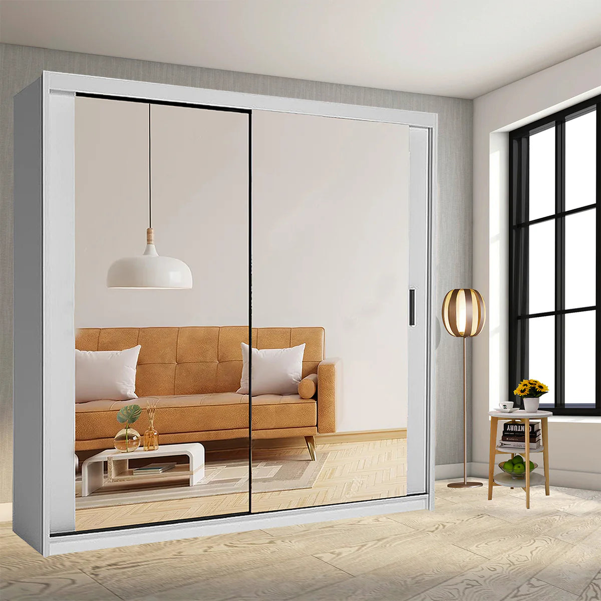 Chicagao Sliding Door Wardrobe - Modern Design for Easy Access & Stylish Storage Solution - Ideal for Organizing Clothes and Accessories