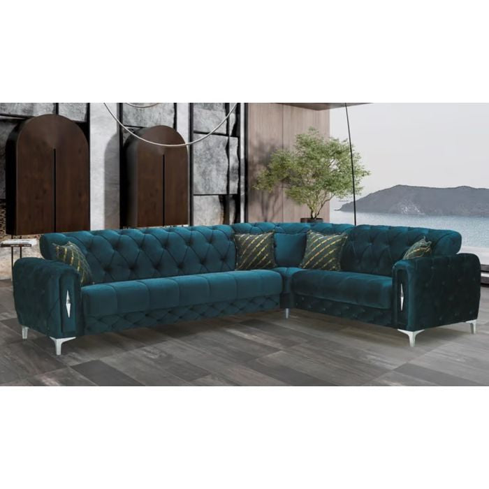 Fotana Luxe Velvet Corner Sofabed