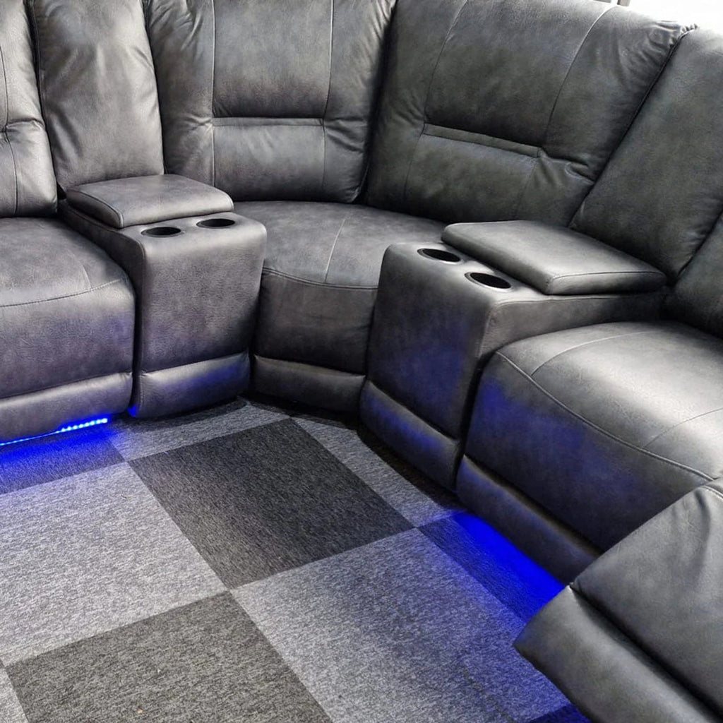 Sara Tech Leather Corner Suite